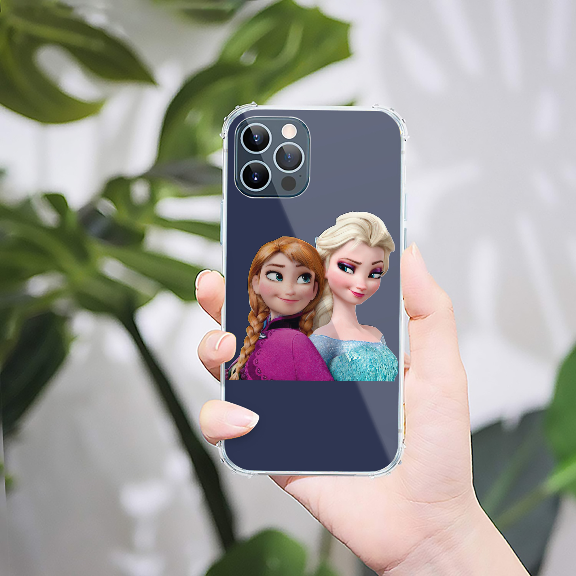 （画像用） アナと雪の女王 アンナ エルサ Frozen Anna Elsa 【iPhone 12シリーズ対応】透明スマホケース（クリアソフトケース）